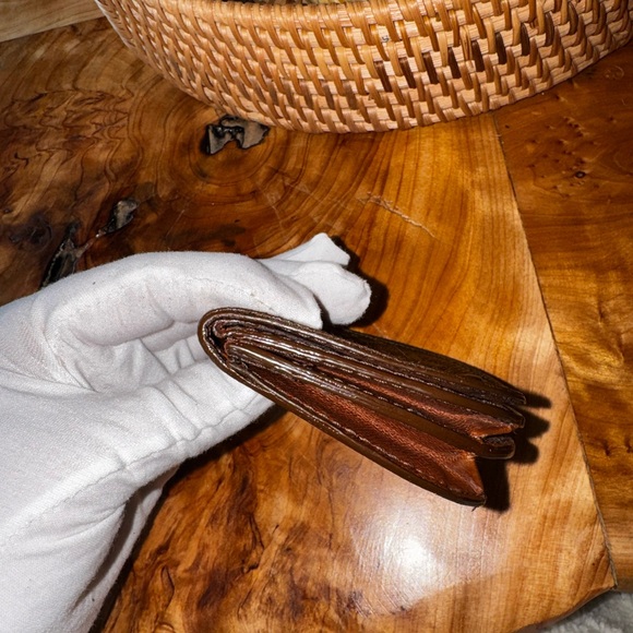 EGA Louis Vuitton Monogram Porte Monnaie Gousset Coin Purse Wallet Brown - Picture 5 of 12